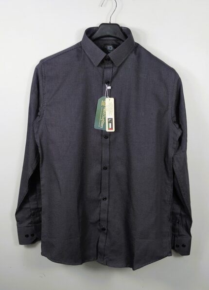 Men's Grey Checkered Cotton Shirt - Casual & Formal Wear