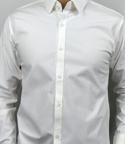 Men's Plain White Cotton Shirt - Classic & Versatile 6
